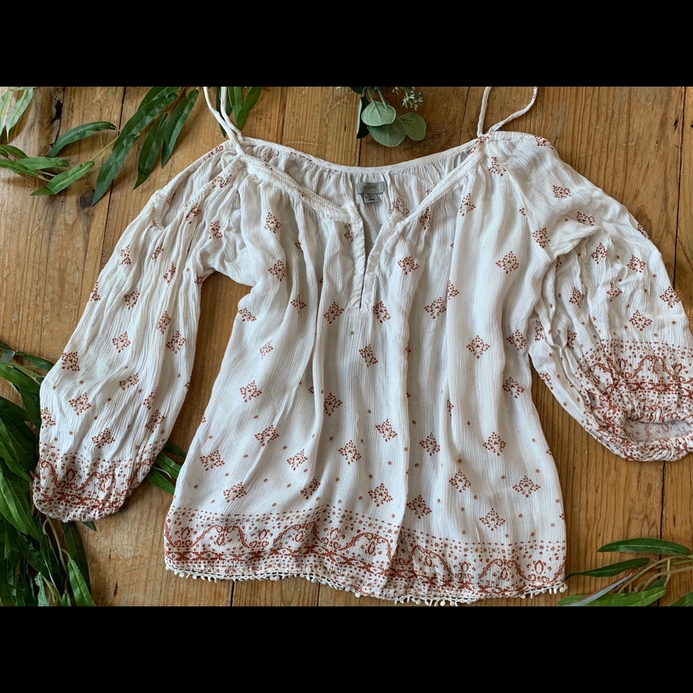Boho Over the Shoulder Blouse
